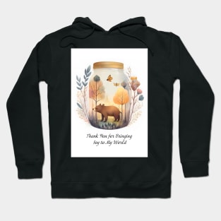 Enchanted Bear in a Jar Joy World Hoodie